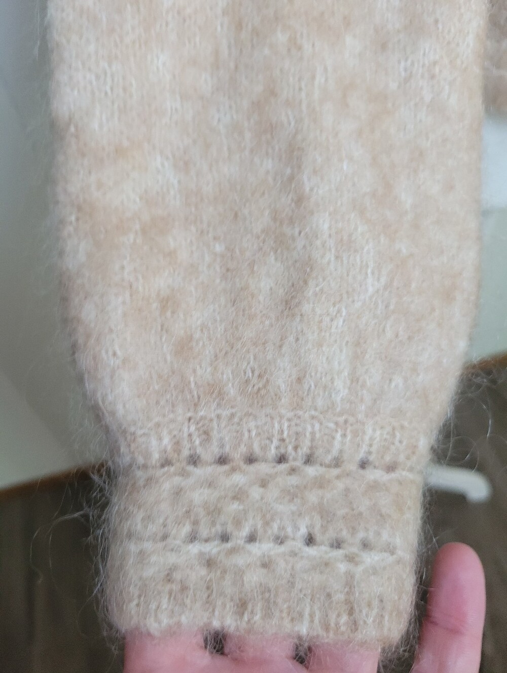 Sezane Angelo Cardigan Mohair Merino Wool Cream Beige Sweater Quiet Luxury MD - Picture 6 of 16